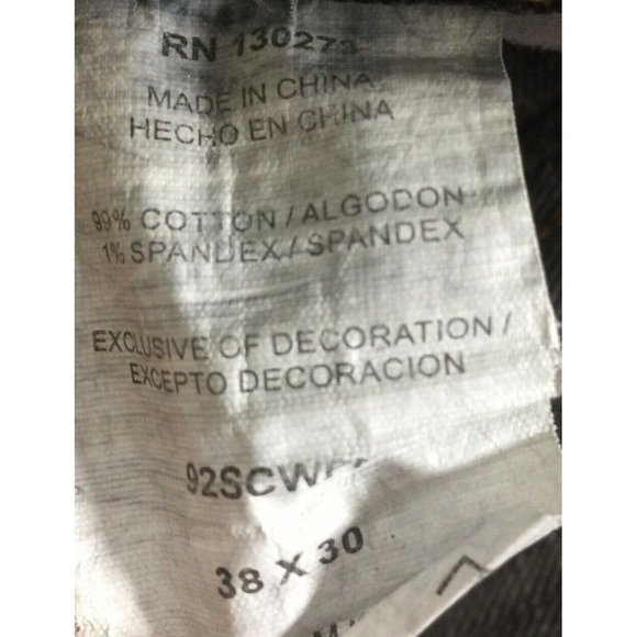 Wrangler Men's Slim Fit Straight Leg Black Jeans Size 38 X 30, Flex Dist… - Picture 7 of 9